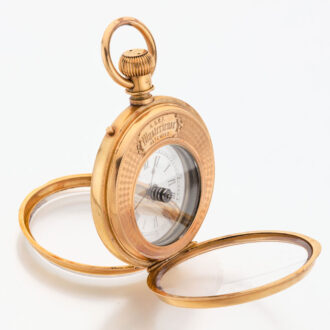 Rare Swiss gold mystery watch in double sided case Circa 1890