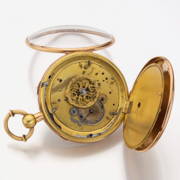 French gold quarter repeating erotic automaton Circa 1830 French gold quarter repeating erotic automaton Circa 1830