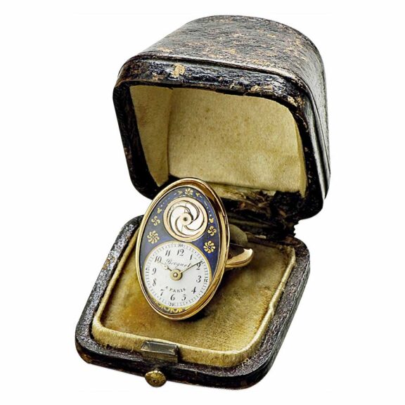 French rose gold ring watch with visible balance Circa 1820 French rose gold ring watch with visible balance Circa 1820