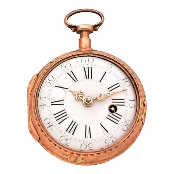 Three tone18 carat gold keywind verge pocket watch Circa 1790 Three tone18 carat gold keywind verge pocket watch Circa 1790