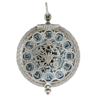French silver hour-striking pocket watch with alarm Circa 1665