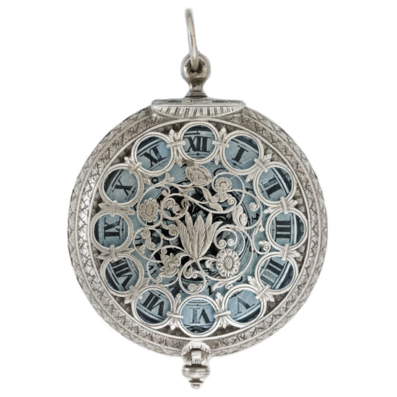 French silver hour-striking pocket watch with alarm Circa 1665 French silver hour-striking pocket watch with alarm Circa 1665