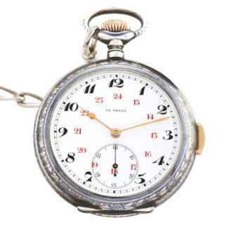Fine hunting cased quarter-repeating Swiss pocket watch Circa 1910