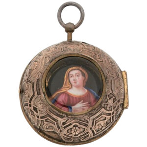 French silver plated single handed Louis XIV Oignon watch Circa 1690