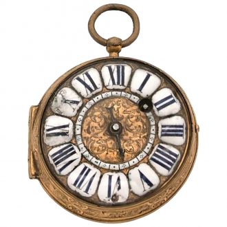 Fine French engraved gilt Louis XIV Oignon watch Circa 1690
