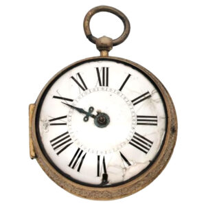 French gilt metal engraved Louis XIV Oignon watch Circa 1690