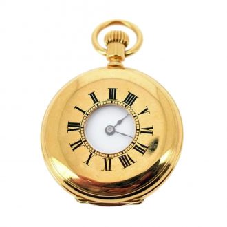 Swiss 18 carat gold half hunter lady's pocket watch Circa 1860