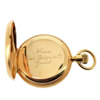 Swiss 18 carat gold half hunter lady's pocket watch Circa 1860