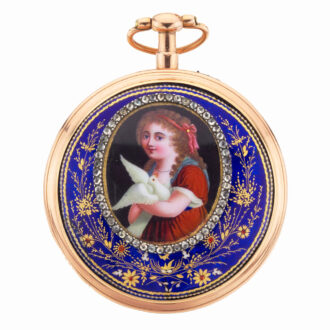 French gold and enamel quarter repeating watch Circa 1810
