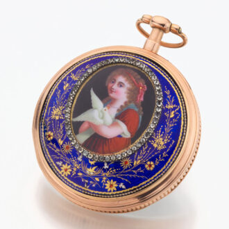 French gold and enamel quarter repeating watch Circa 1810
