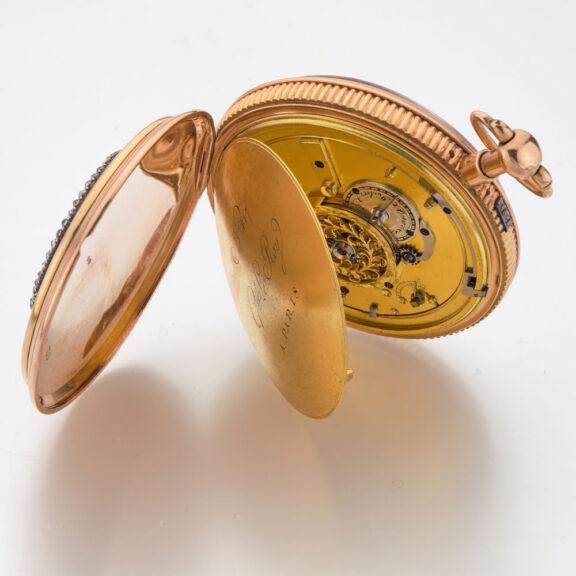 French gold and enamel quarter repeating watch Circa 1810 French gold and enamel quarter repeating watch Circa 1810
