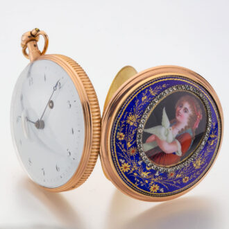 French gold and enamel quarter repeating watch Circa 1810
