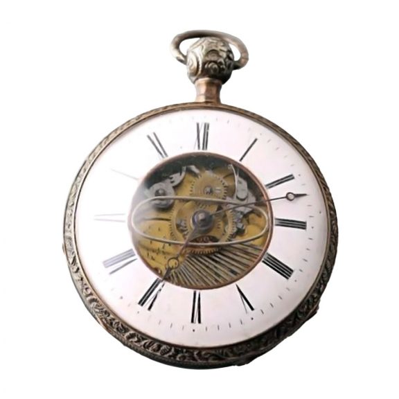 Swiss silver open faced musical quarter repeater Circa 1830
