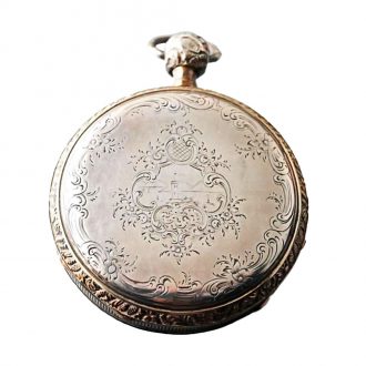 Swiss silver open faced musical quarter repeater Circa 1830