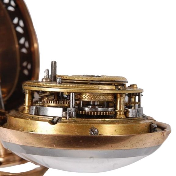 English gilt metal pair cased repeating clock watch Circa 1775 English gilt metal pair cased repeating clock watch Circa 1775