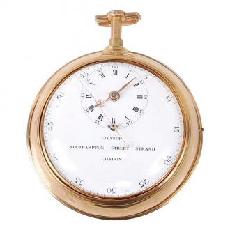 Unusual English gold quarter repeating pocket watch Circa 1787