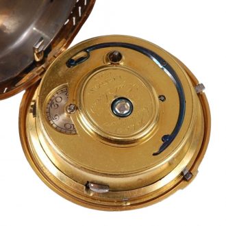 Unusual English gold quarter repeating pocket watch Circa 1787