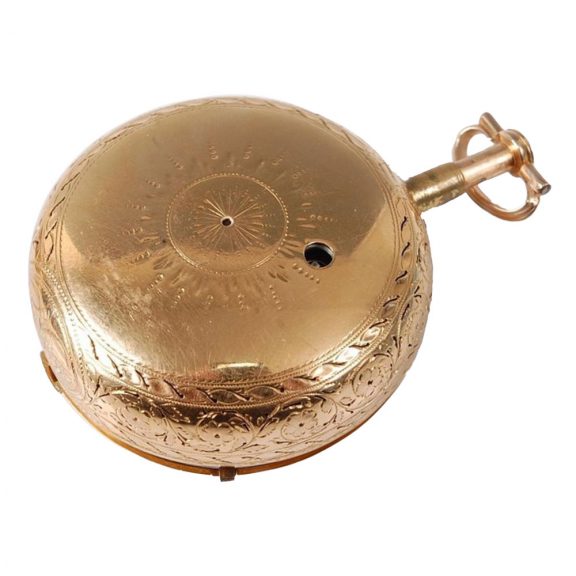 Unusual English gold quarter repeating pocket watch Circa 1787 Unusual English gold quarter repeating pocket watch Circa 1787