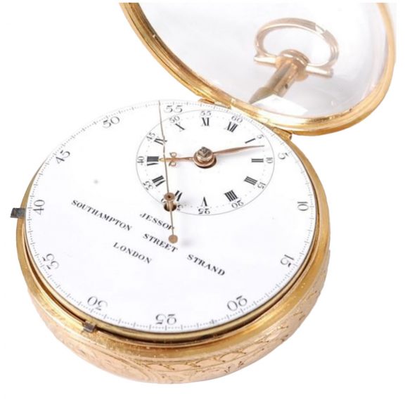 Unusual English gold quarter repeating pocket watch Circa 1787 Unusual English gold quarter repeating pocket watch Circa 1787