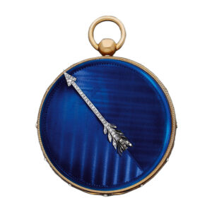 French gold médaillon montre à tact cylinder watch Circa 1801