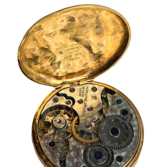 Swiss 18K gold open faced lever pocket watch Circa 1900 Swiss 18K gold open faced lever pocket watch Circa 1900