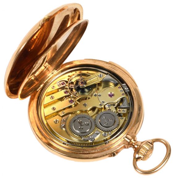 French 18 carat gold quarter repeating pocket watch Circa 1850 French 18 carat gold quarter repeating pocket watch Circa 1850