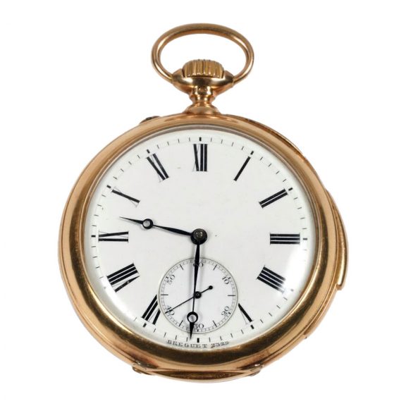 French 18 carat gold quarter repeating pocket watch Circa 1850