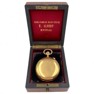 French gold full hunter chronograph telemeter watch Circa 1900