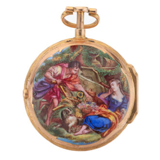 French gold and enamel quarter repeating verge Circa 1760