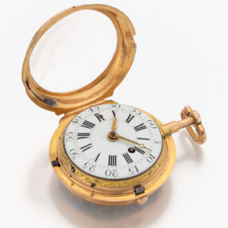 French gold and enamel quarter repeating verge Circa 1760