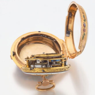 French gold and enamel quarter repeating verge Circa 1760