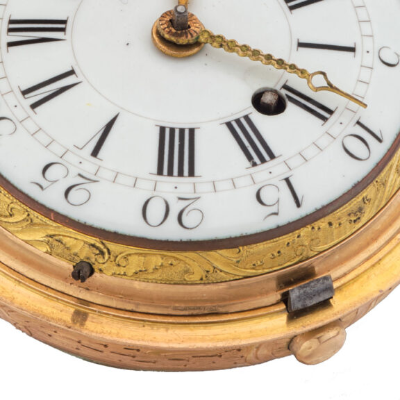 French gold and enamel quarter repeating verge Circa 1760 French gold and enamel quarter repeating verge Circa 1760