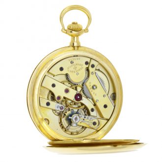 Swiss 18K gold hunting cased lever pocket watch Circa 1915