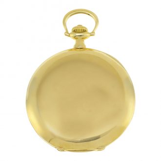 Swiss 18K gold hunting cased lever pocket watch Circa 1915