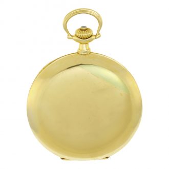 Swiss 18K gold hunting cased lever pocket watch Circa 1915