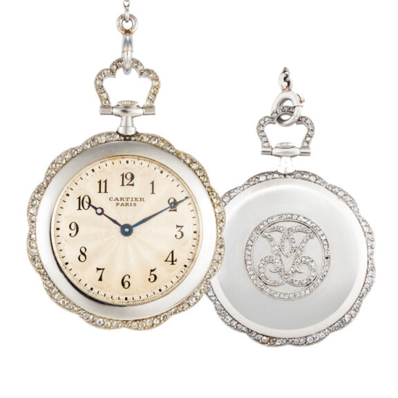 French lady's white gold keyless lever watch Circa 1920