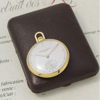 Fine Swiss 18 carat rose open faced lever watch Circa 1942