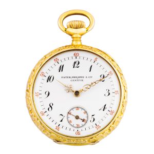 Swiss yellow gold open faced lever watch Circa 1904