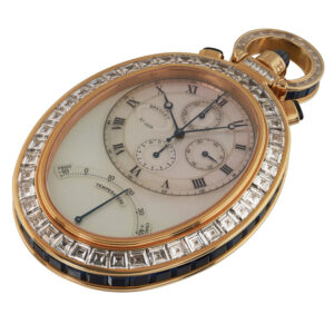 Unique Swiss gold chronograph watch with thermometer Circa 1994
