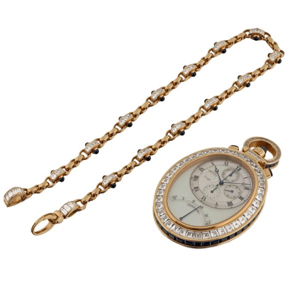 Unique Swiss gold chronograph watch with thermometer Circa 1994 Unique Swiss gold chronograph watch with thermometer Circa 1994