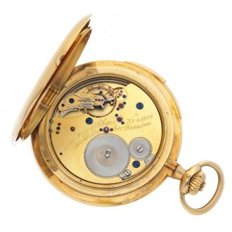 German yellow gold minute repeating lever watch Circa 1910