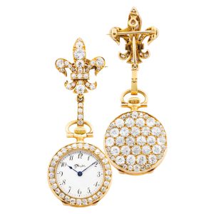 Fine Swiss yellow gold and diamond-set watch Circa 1900