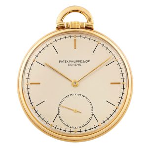 Swiss yellow gold open faced keyless lever watch Circa 1965