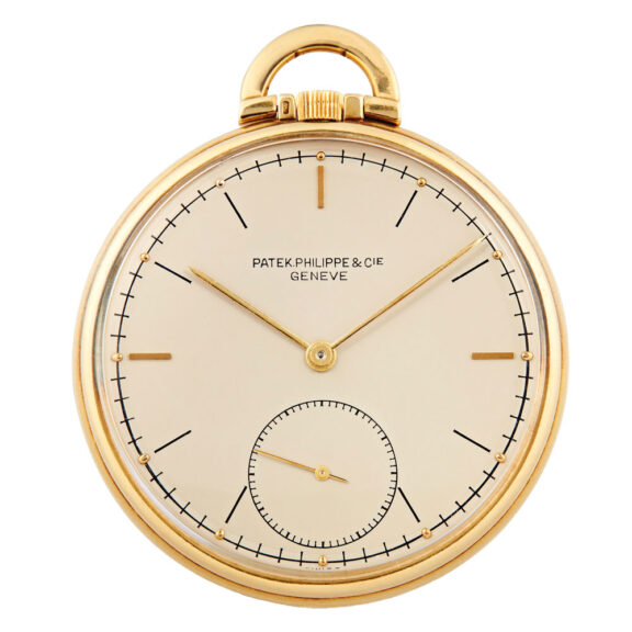 Swiss yellow gold open faced keyless lever watch Circa 1965