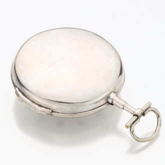 Unusual French silver verge watch with calendar Circa 1790 Unusual French silver verge watch with calendar Circa 1790