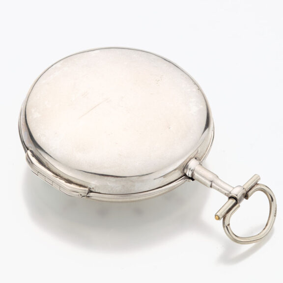 Unusual French silver verge watch with calendar Circa 1790 Unusual French silver verge watch with calendar Circa 1790