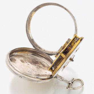 Unusual French silver verge watch with calendar Circa 1790 Unusual French silver verge watch with calendar Circa 1790