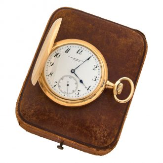 Heavy Swiss 18 carat yellow gold keyless lever watch Circa 1910