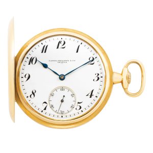 Swiss yellow gold hunting cased keyless watch Circa 1915