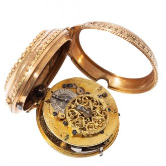 Swiss gold quarter repeating à toc verge watch Circa 1780